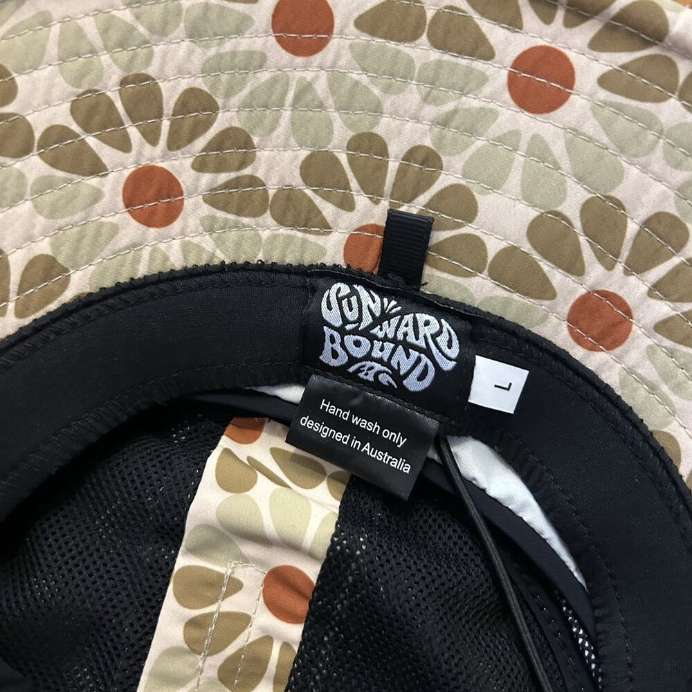Sunward Bound Australia Floral Bucket Surf Sun Hat Chin Strap Large UPF 50+ - Picture 3 of 4
